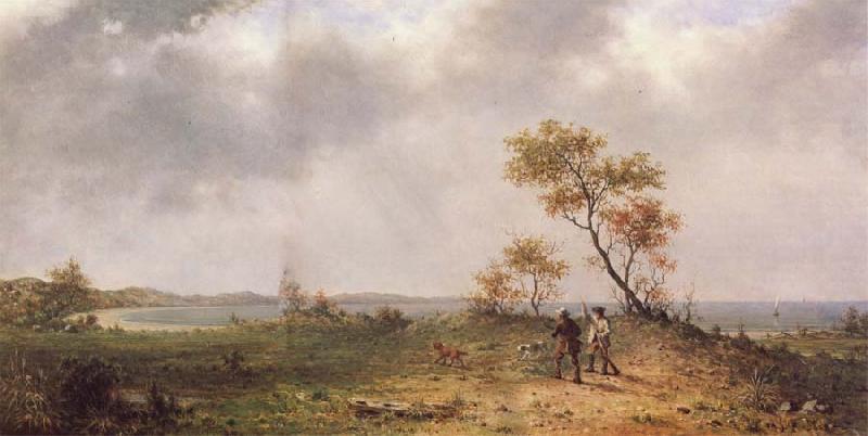 Martin Johnson Heade Zwei Jager in einer Landschaft Sweden oil painting art